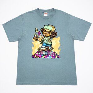 Supreme T-Shirt Men's Small Molotov Kid Tee SS19 Made In USA Dark Sage